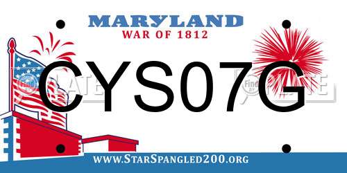 CYS07G Maryland License Plate