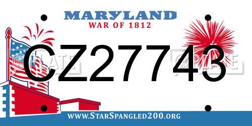 CZ27743 Maryland License Plate