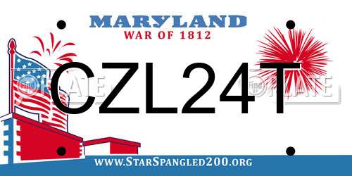 CZL24T Maryland License Plate