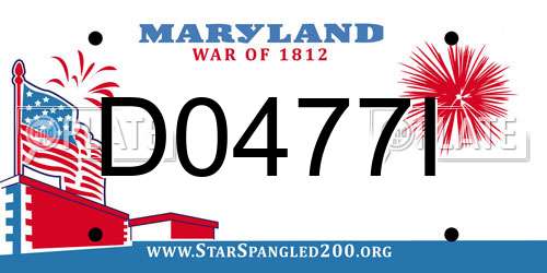 D0477I Maryland License Plate
