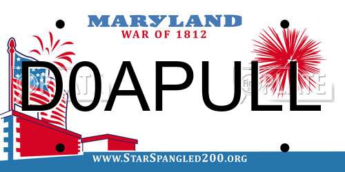 D0APULL Maryland License Plate
