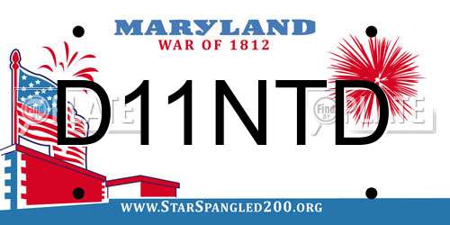D11NTD Maryland License Plate