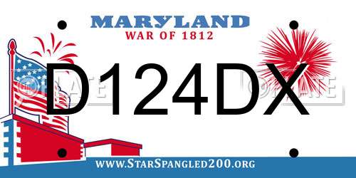 D124DX Maryland License Plate