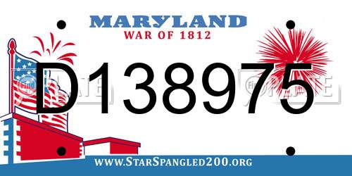 D138975 Maryland License Plate