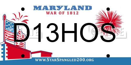 D13HOS Maryland License Plate