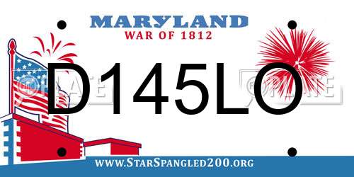 D145LO Maryland License Plate