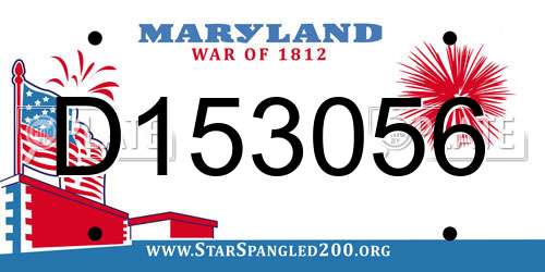 D153056 Maryland License Plate