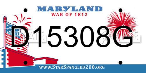 D15308G Maryland License Plate