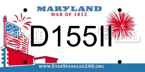 D155II Maryland License Plate
