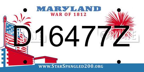 D16477Z Maryland License Plate
