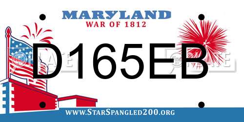 D165EB Maryland License Plate