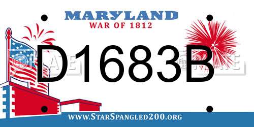 D1683B Maryland License Plate