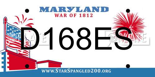 D168ES Maryland License Plate