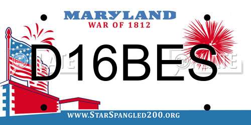 D16BES Maryland License Plate