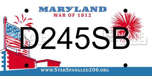 D245SB Maryland License Plate