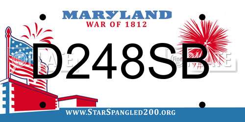 D248SB Maryland License Plate