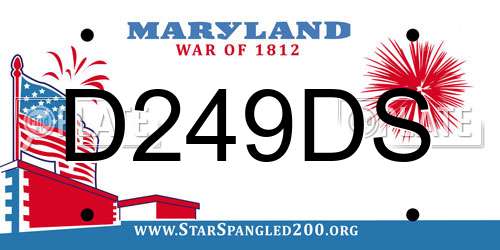 D249DS Maryland License Plate