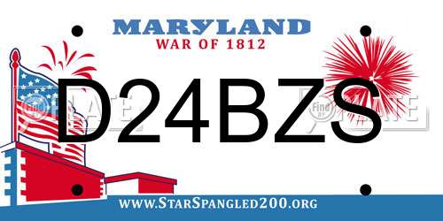 D24BZS Maryland License Plate