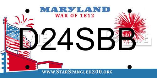 D24SBB Maryland License Plate
