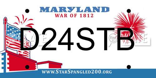 D24STB Maryland License Plate