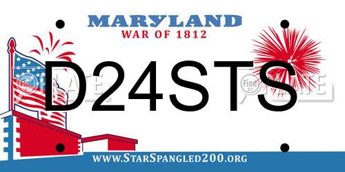 D24STS Maryland License Plate