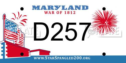 D257 Maryland License Plate