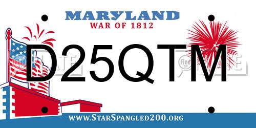 D25QTM Maryland License Plate