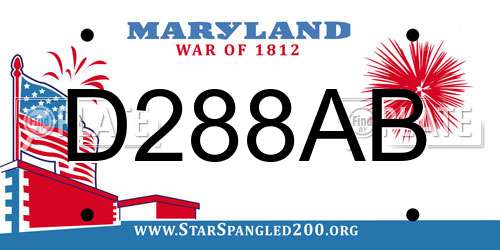 D288AB Maryland License Plate