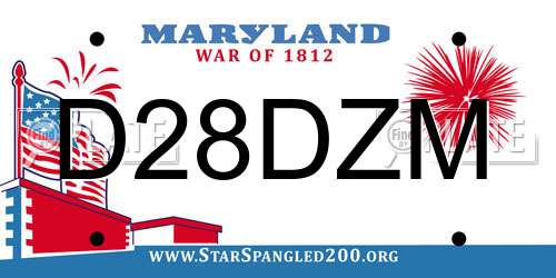 D28DZM Maryland License Plate