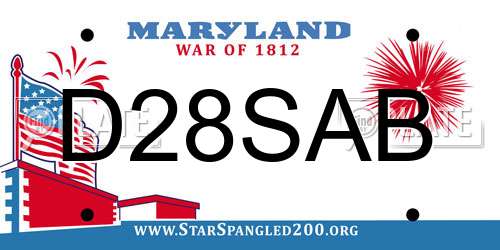 D28SAB Maryland License Plate