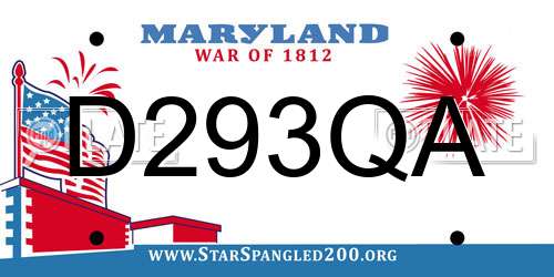 D293QA Maryland License Plate