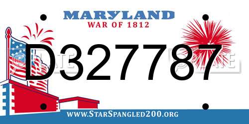 D327787 Maryland License Plate