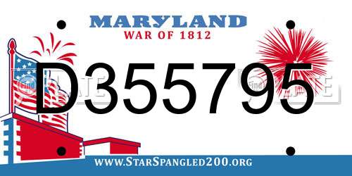 D355795 Maryland License Plate