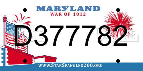 D377782 Maryland License Plate