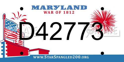 D42773 Maryland License Plate