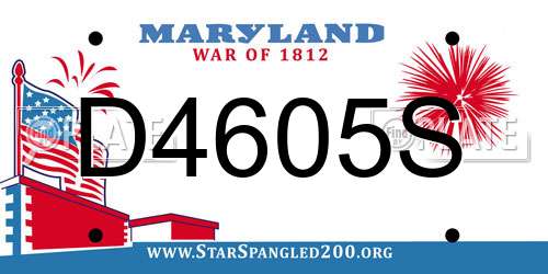 D4605S Maryland License Plate