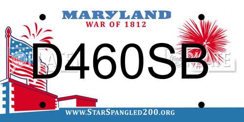 D460SB Maryland License Plate