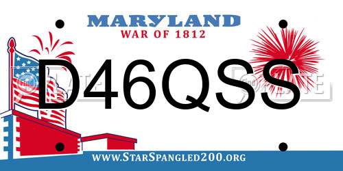 D46QSS Maryland License Plate