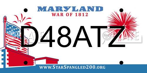 D48ATZ Maryland License Plate
