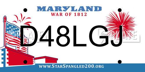 D48LGJ Maryland License Plate
