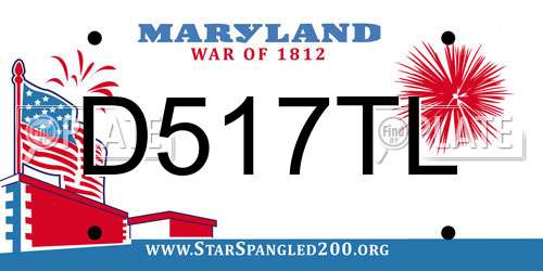 D517TL Maryland License Plate