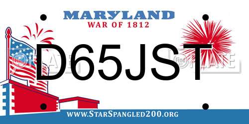 D65JST Maryland License Plate