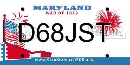 D68JST Maryland License Plate