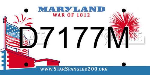 D7177M Maryland License Plate