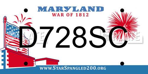 D728SC Maryland License Plate