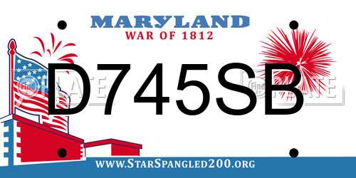 D745SB Maryland License Plate