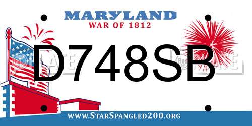 D748SB Maryland License Plate