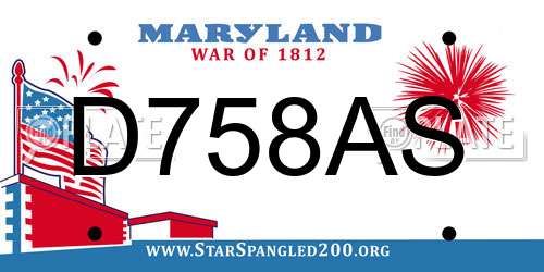 D758AS Maryland License Plate