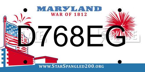 D768EG Maryland License Plate
