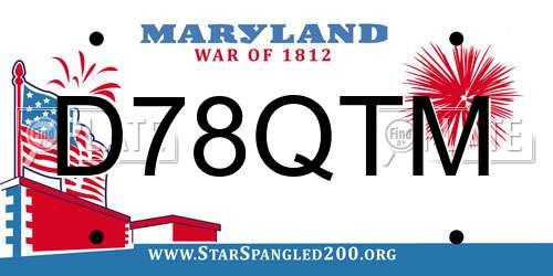 D78QTM Maryland License Plate